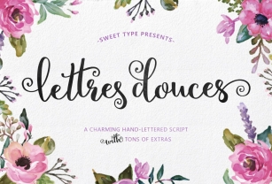 Lettres Douces Hand-Lettered Script Font Download