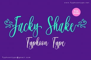 Jacky Shake font Font Download