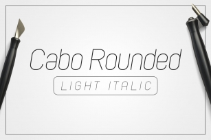 Cabo Rounded Light Italic Font Download