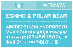 eskimo and polar bear Font Download
