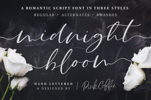 Midnight Bloom Script +18 Free Logos Font Download