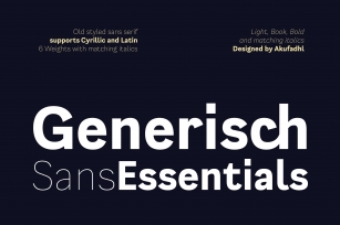 Generisch Sans Essentials Font Download