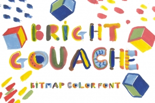 BRIGHT GOUACHE bitmap color font Font Download