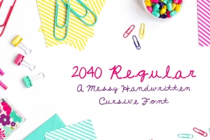 2040 Regular: Messy Cursive Font Download