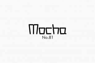 Mocha No.81 Font Download