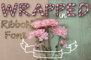 Wrapped in ribbon sketch font Font Download