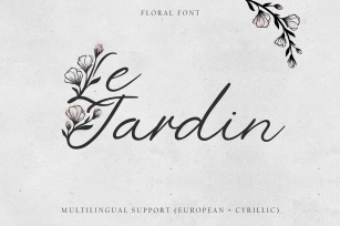 'Le Jardin' Floral Font Download