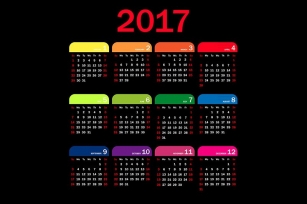 2017 Calendar Templates Font Download