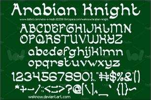arabian knight font Font Download
