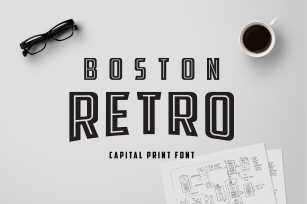Boston Retro Print Font Download