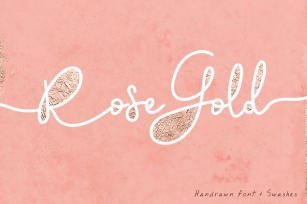 Rose Gold + Swashes Font Download