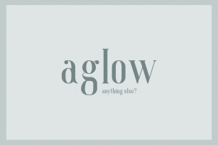 Aglow Serif Font Download