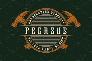 Pegasus label font Font Download