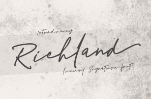 Richland Signature Luxury Font Download