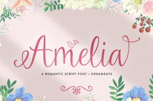 Amelia Script + Ornaments Font Download