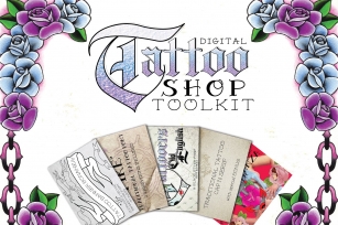 Digital Tattoo Shop Toolkit Bundle Font Download