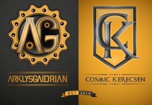 ArklysGaidrian  CosmicKerecsen 3D Font Download