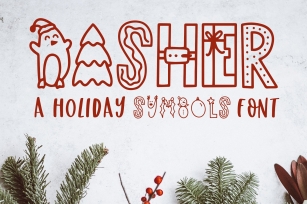 Dasher, A Holiday Symbols Font Download