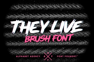 THEY LIVE BRUSH FONT Font Download