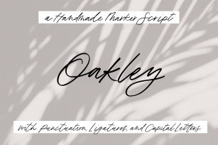 Oakley: a Handmade Marker Script Font Download