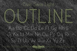 Civic Sans Light Outline Font Download