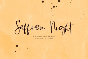 Saffron Night Signature Script Font Download