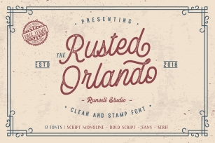 Rusted Orlando + Extras (30% OFF) Font Download
