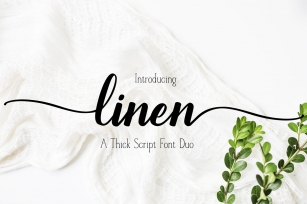 Linen, A Thick Brush Script Duo Font Download