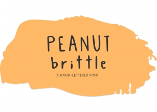 Peanut Brittle, A Hand-Lettered Font Download