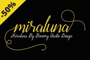 Miraluna 3 font styles + Bonus Font Download
