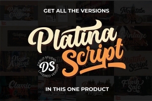 Platina Script // ALL VERSION Font Download