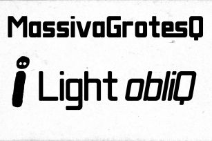 Massiva GrotesQ light obliQ Font Download