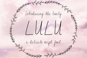 Lulu Handmade Script Font Download