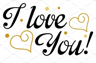 I Love You, Lettering, Design Vector Font Download