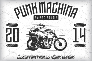 Punk Machina Typeface + Bonus Font Download