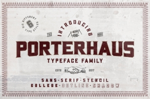 Porterhaus Typeface Family Font Download