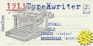 1913 Typewriter OTF (4 styles) Font Download