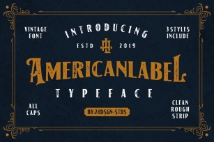 American  Label Vintage Font Download