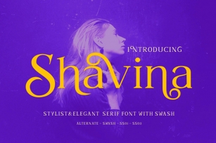 Shavina Serif with beauty swash Font Download