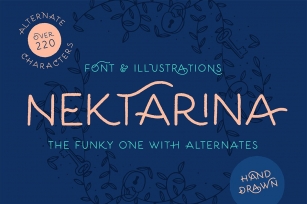 Nektarina Hand Drawn  Extras Font Download