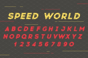 Vector font. Speed world. Font Download