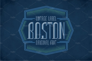 Boston Vintage Label Typeface Font Download