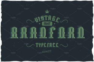 Bradford Vintage Label Typeface Font Download