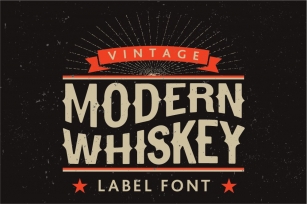 Modern Whiskey label font Font Download