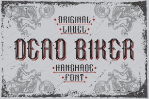 Handcrafted font "Dead biker" Font Download