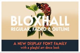 Bloxhall art deco sans serif font Font Download