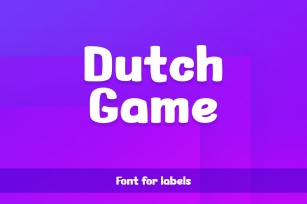 Dutch Game Type Font Download