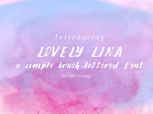 Lovely Lina Handmade Font Download