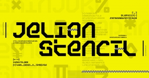 Jelion Stencil Font Download