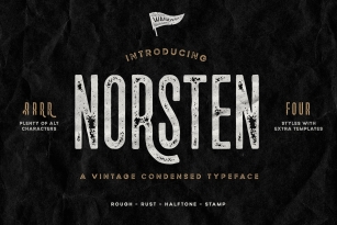 Norsten Vintage Condensed + Extras Font Download